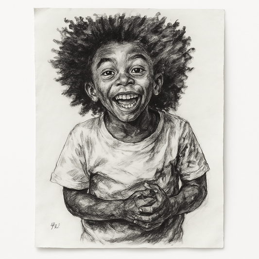 Laughung Boy Black And White Style